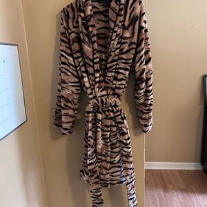 Victoria's Secret Animal Print Plush Robe